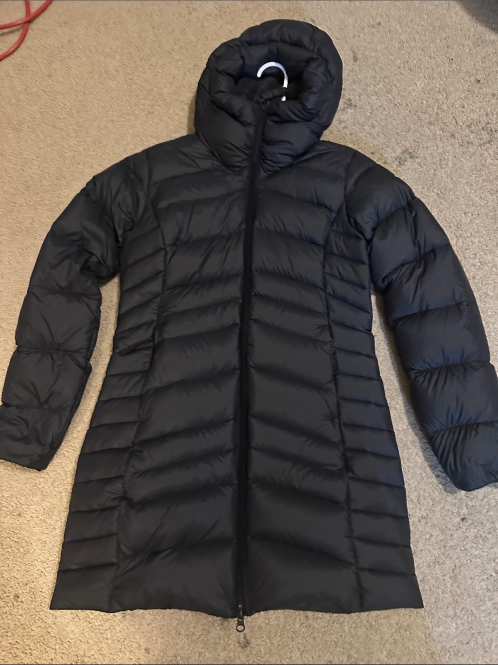 Columbia Black Long Hooded Quilted Puffer Coat - Women